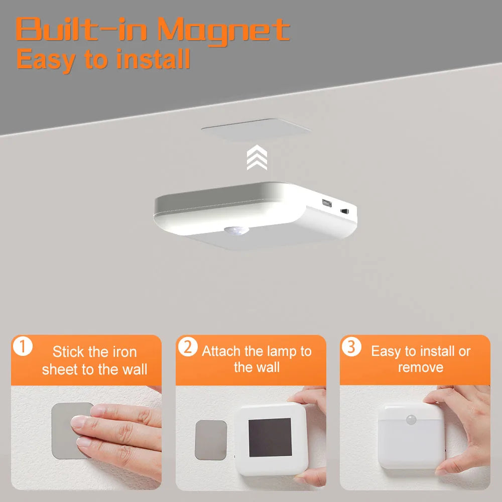 Lampe LED a détecteur de mouvement rechargeable