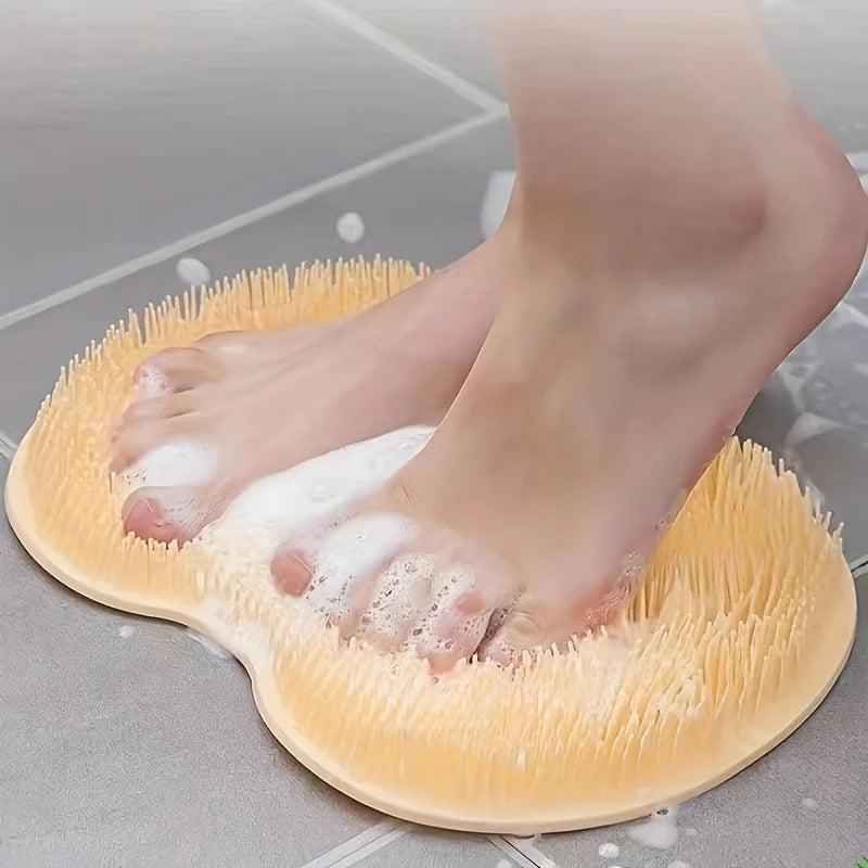 Brosse de douche a ventouse pour parties difficiles d'accés