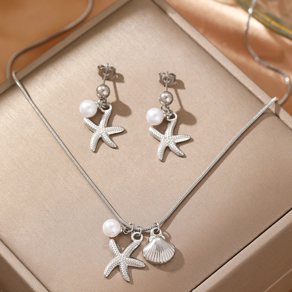 Ensemble Collier et Boucles d'oreilles Playa